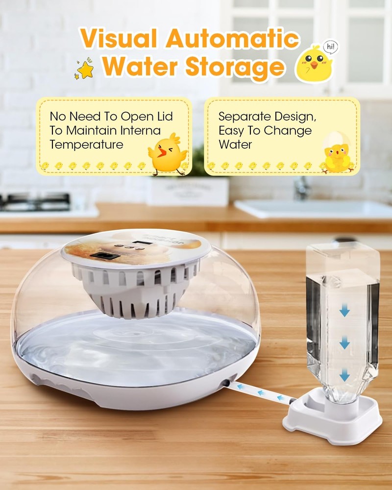 Egg Incubator with Automatic Egg Turning Control, Incubators for Hatching Egg...