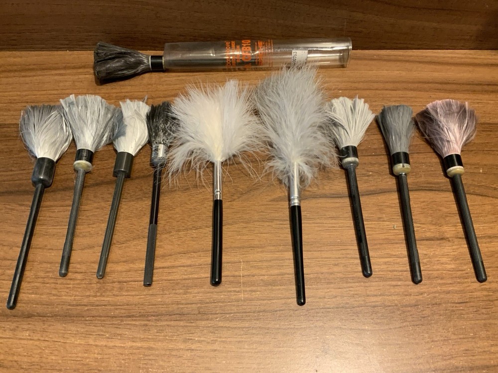 Vintage Fingerprint Dusting Brush Set Sirchie Forensic Crime Scene Tools