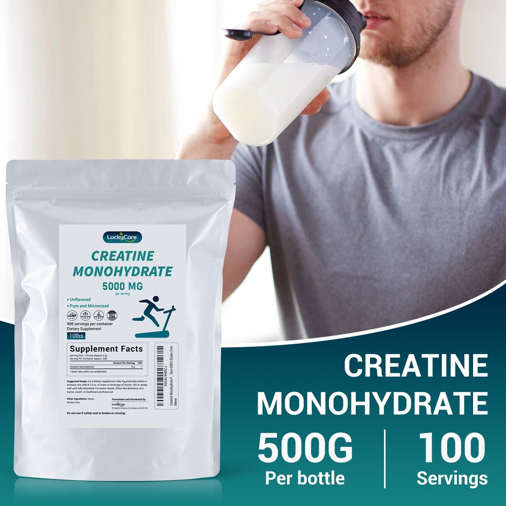10 Lbs Pure Creatine Monohydrate - Unflavored Micronized Powder Dissolved Well