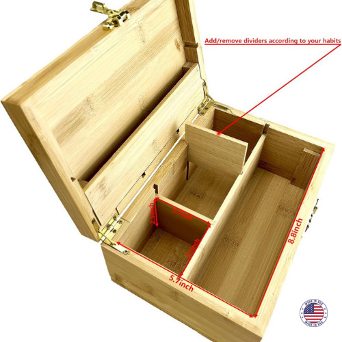 Tennessee Titans Stash Box – Bamboo Storage Box with Lock & Rolling Tray