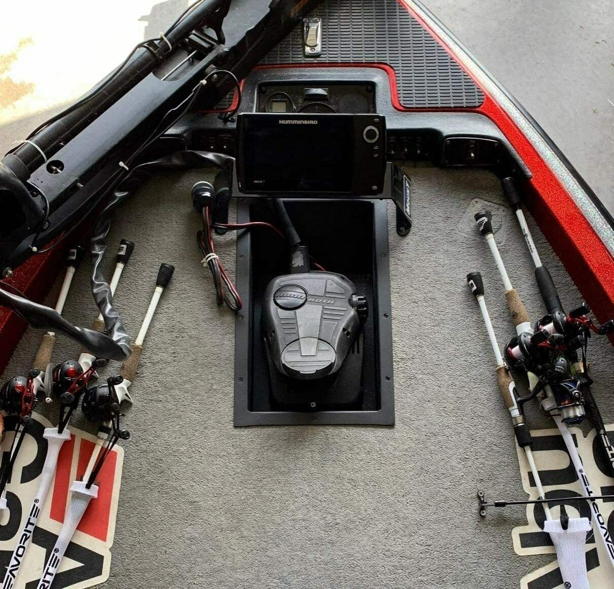 R&R design Minn Kota trolling motor recess pedal tray bass boat accessory foot