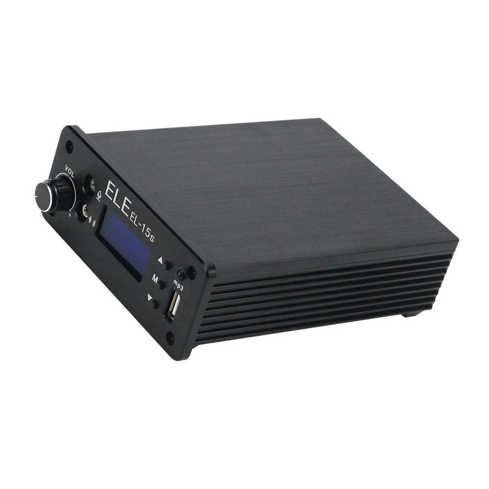 For U Disk MR3 EL-15S FM Broadcast Transmitter Timing Wireless System Music 1.5W