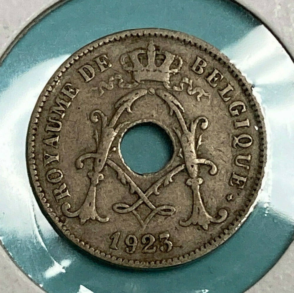 1923 Belgium 10 Centimes Coin