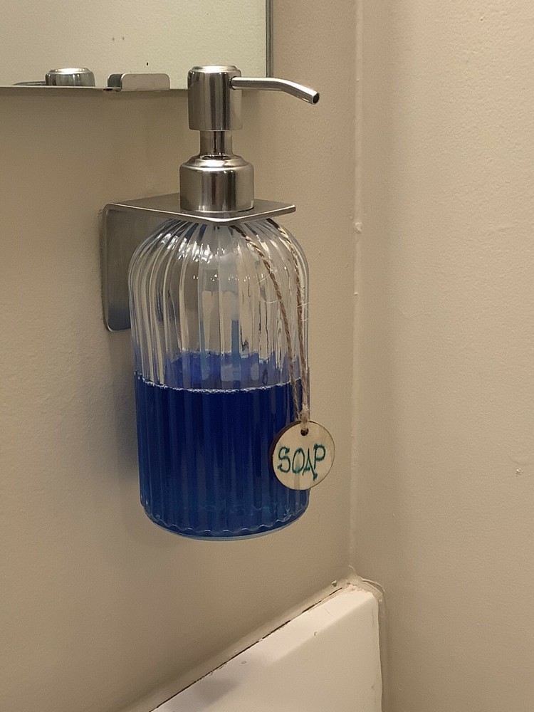 Soap, Shampoo or Conditioner Bottle Holder (Wall Mount Bracket 1" hole)