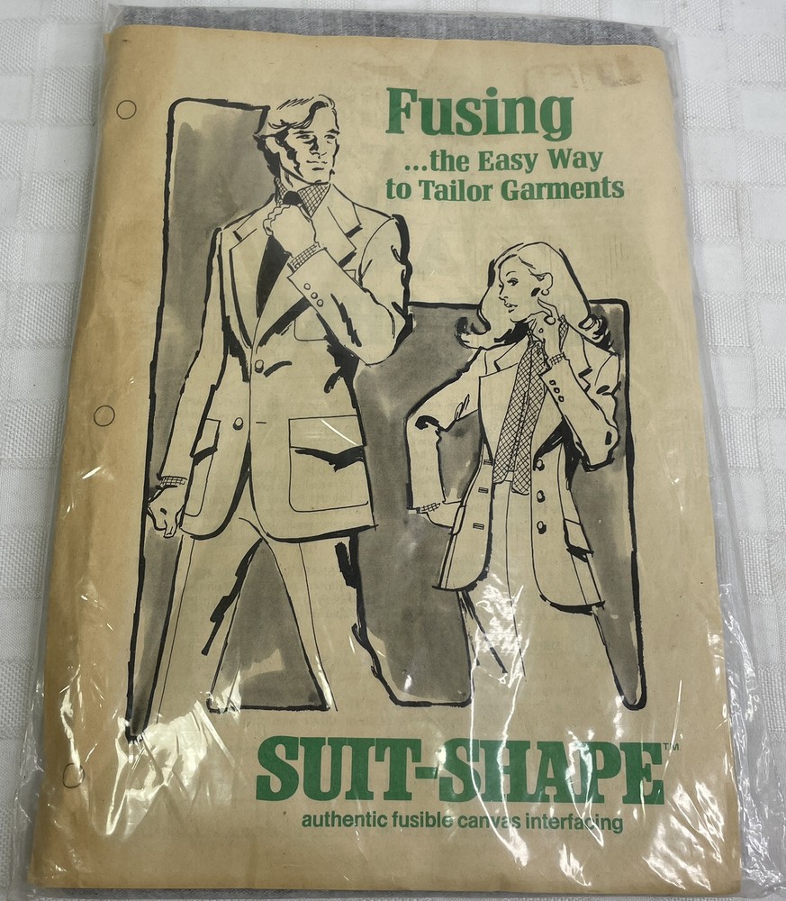 Suit-Shape Authentic Fusible Canvas Interfacing New In Package 23" by 74"