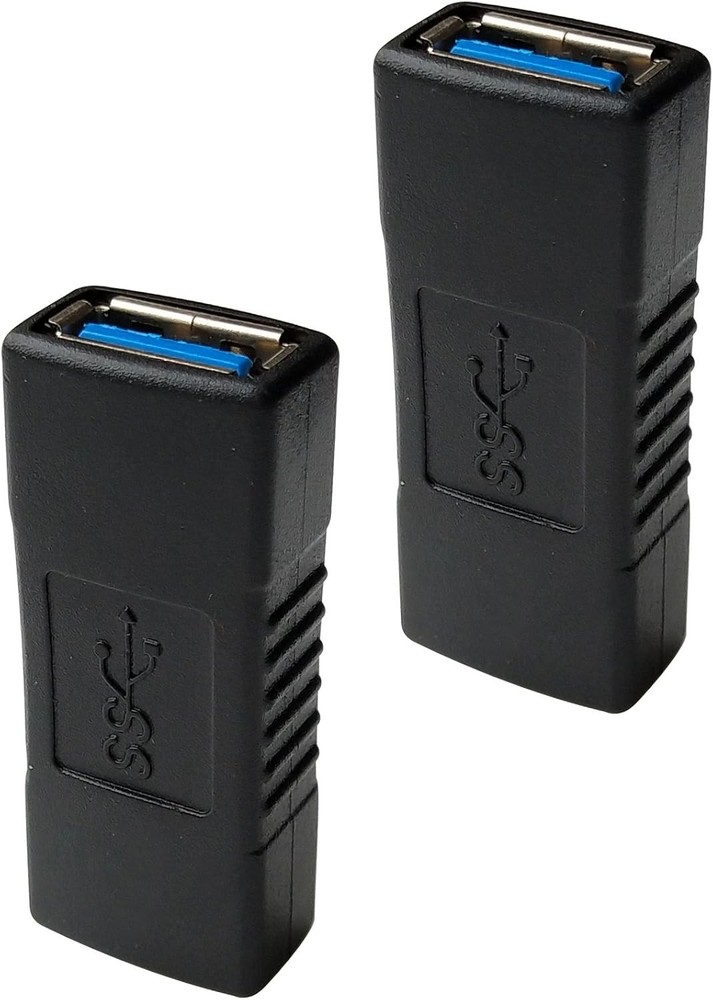 USB 3.0 Female Coupler Adapter 2 Pack Data Extension