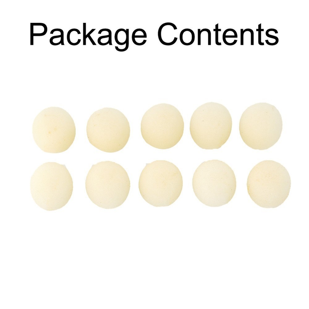 10Pcs Microphone Foam-Windscreen Cover For Gaming Headset Headworn Mic Beige New