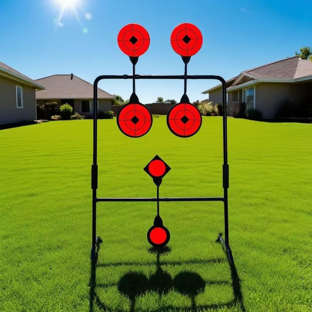 Backyard BB Metal Target, Automatic Reset, Round, Iron, Round, Patio 4 Circles
