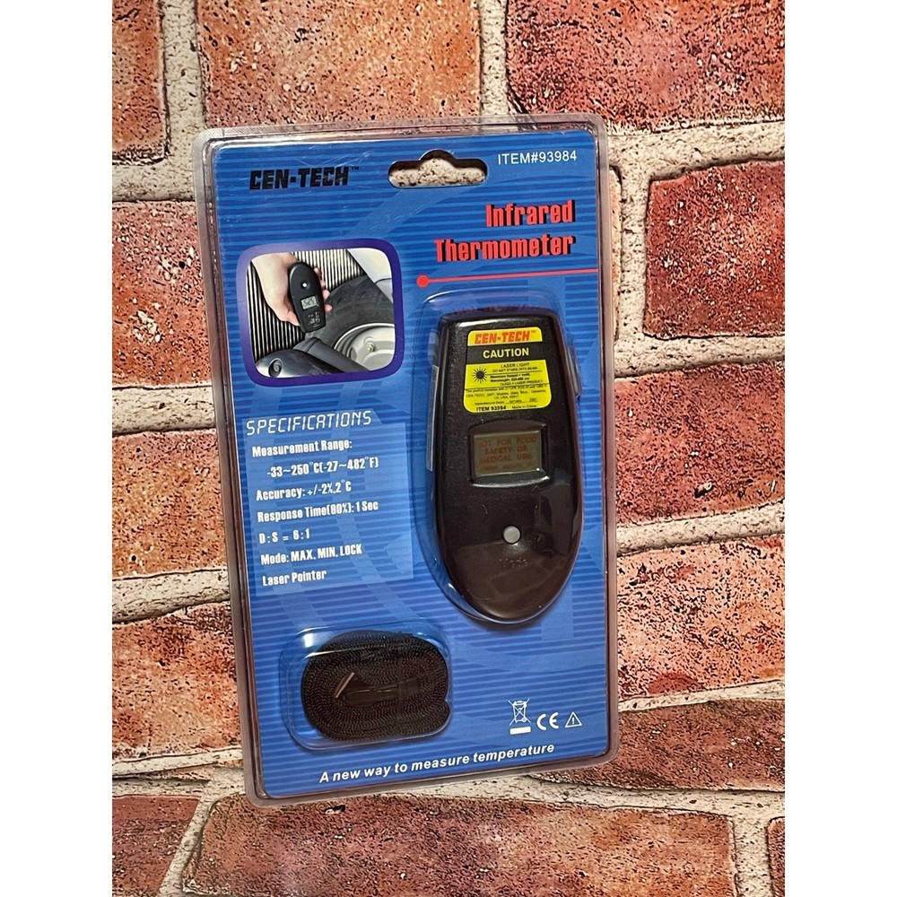 Cen-Tech 93984 Digital Infrared Thermometer Non-Contact Laser Pointer New