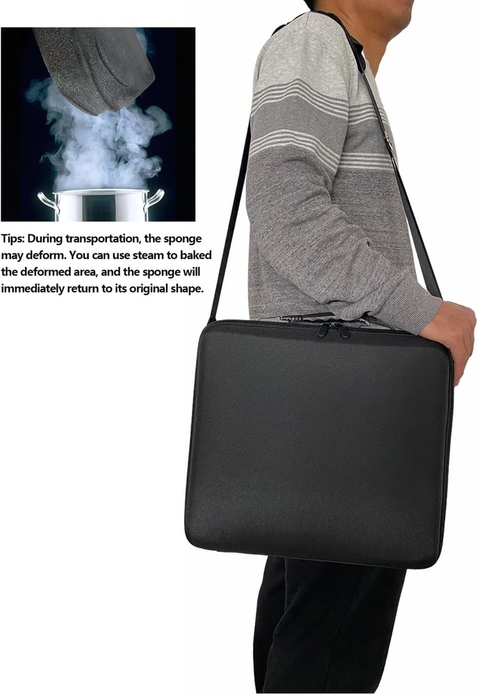 Pool Ball Carrying Case,Hard Billiard Case Cue Rectangle, Black