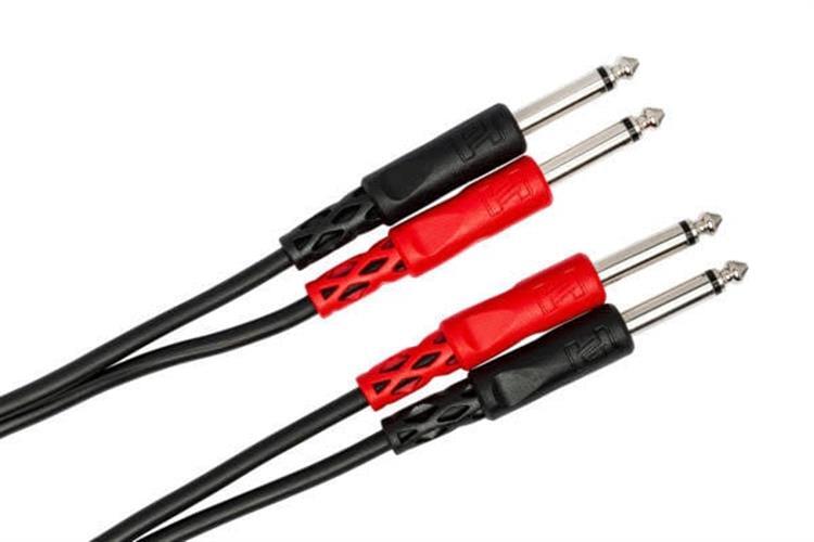 Hosa CPP-201 Stereo Interconnect Cable, Dual 1/4" TS to Same, - 1M