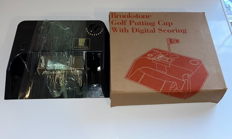 Brookstone 19th Edition Golf Putting Cup With Digital Scoring