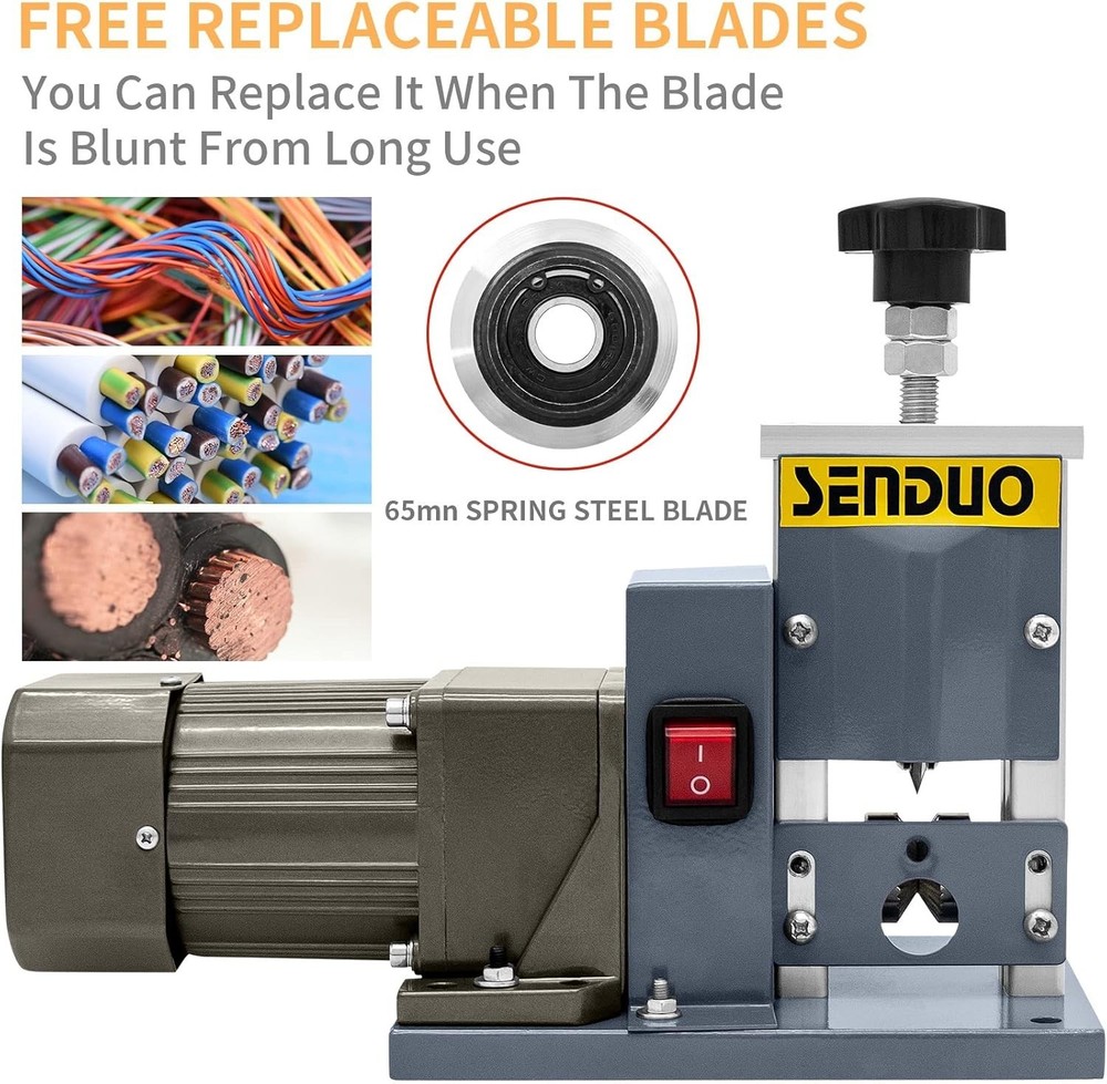 Automatic Wire Stripper Machine,25W 0.04" - 0.79" Electric Wire Stripping Mac...