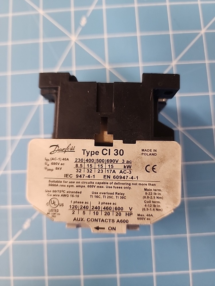 Danfoss IEC 947-4-1 Type CI 30 Contactor