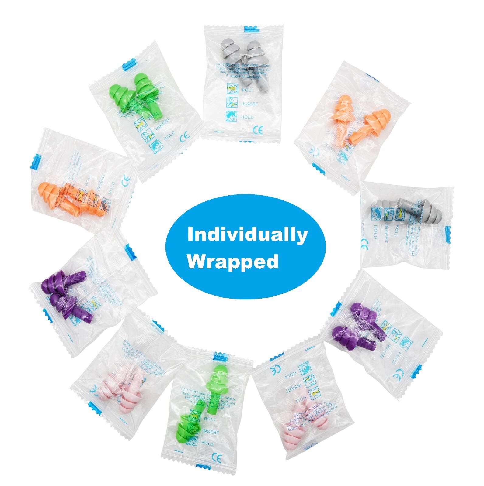 10-100 Pair Silicone Ear Plugs for Sleeping Shooting Swimming Hearing Protection