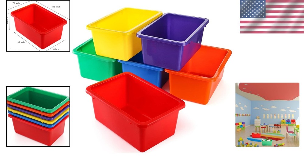 Durable Multi-Purpose Stackable Storage Bins - Perfect for Playrooms & Nurseries