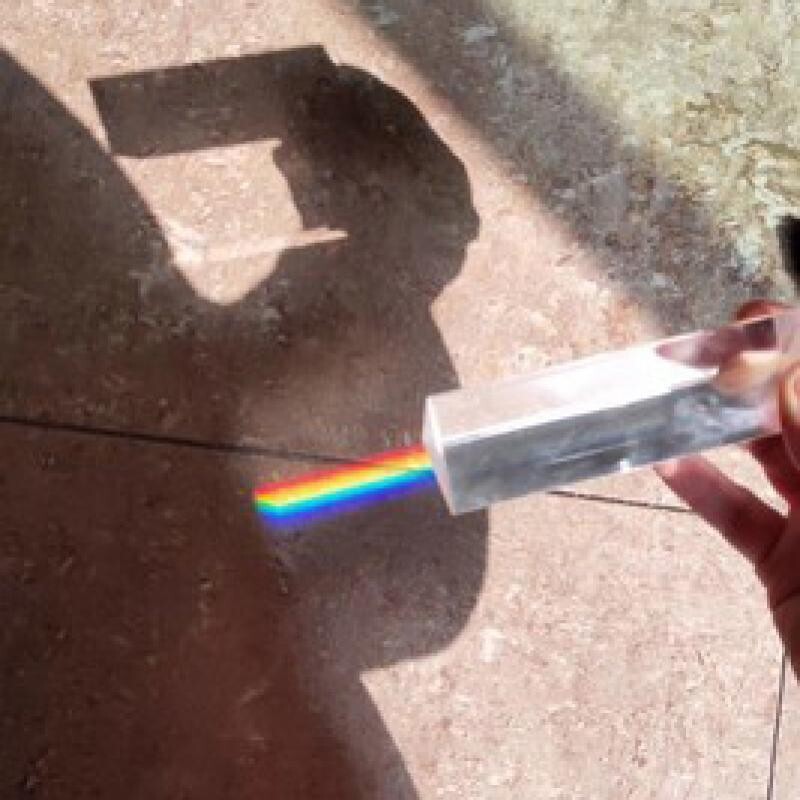 Triangular Prism 25*25*80mm Rainbow Crystal Glass Effects Filter Studio Shooting