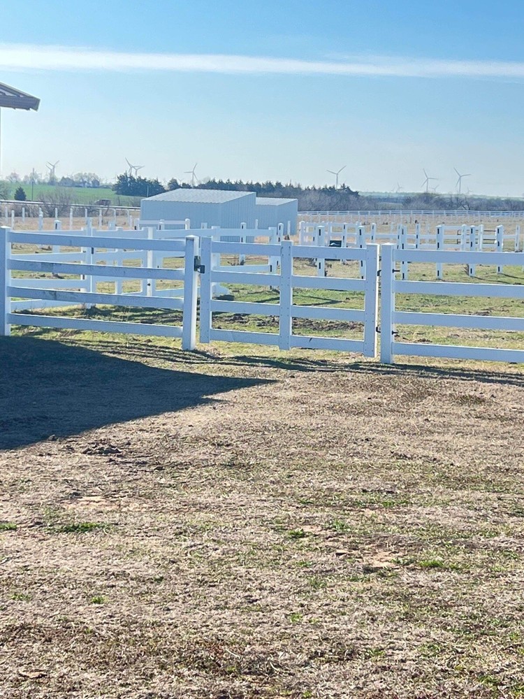 White Vinyl Split Rail Fence