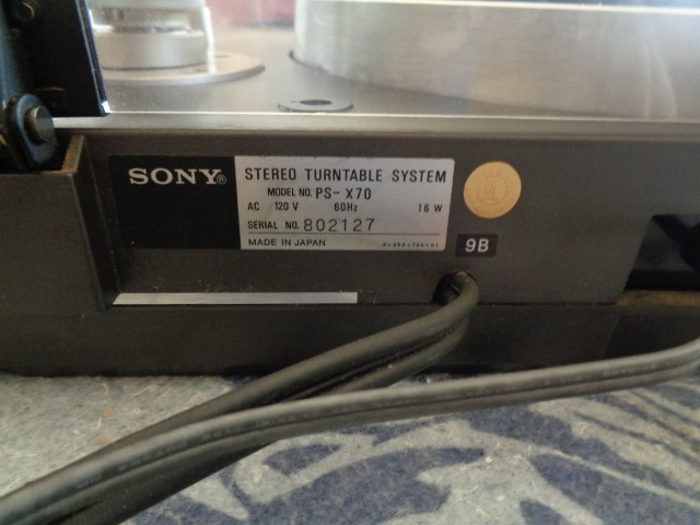 Sony PS - X70 Audio Stereo Turntable System