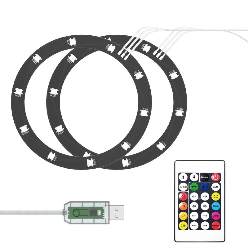 For PS5 Slim RGB Colorful Decorative Light Ring Optical Drive Version Compatible