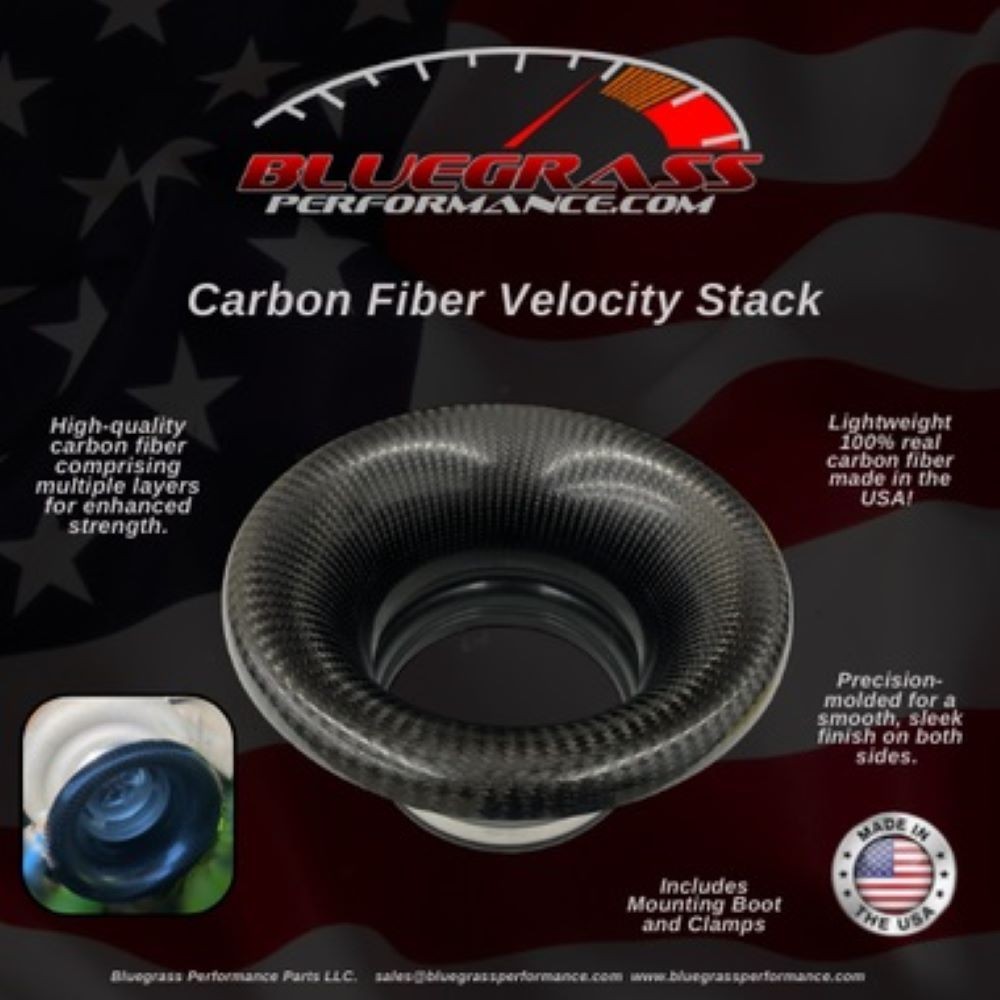 Bluegrass Perform. BPPCFVS4 Carbon Fiber Turbo Velocity Stack 4"