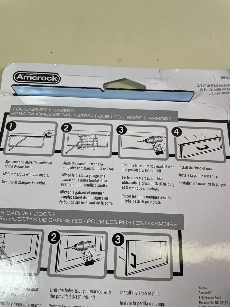 Amerock TMPMULTI Cabinet Door and Drawers Template