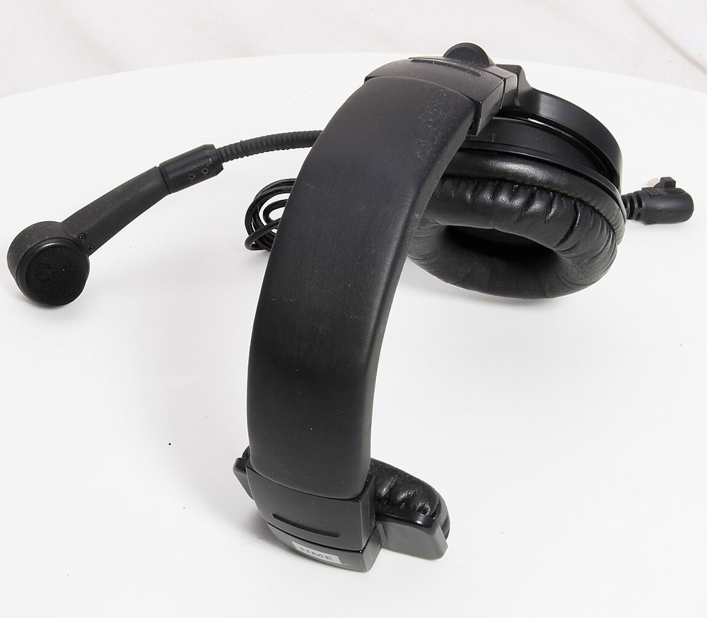 HME ClearCom HS25 Single Muff Intercom Headset With Dynamic Mic & Mini Din Plug