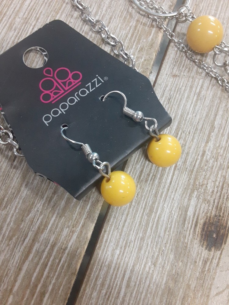 Papparazzi Dangling Earrings and Necklace Set