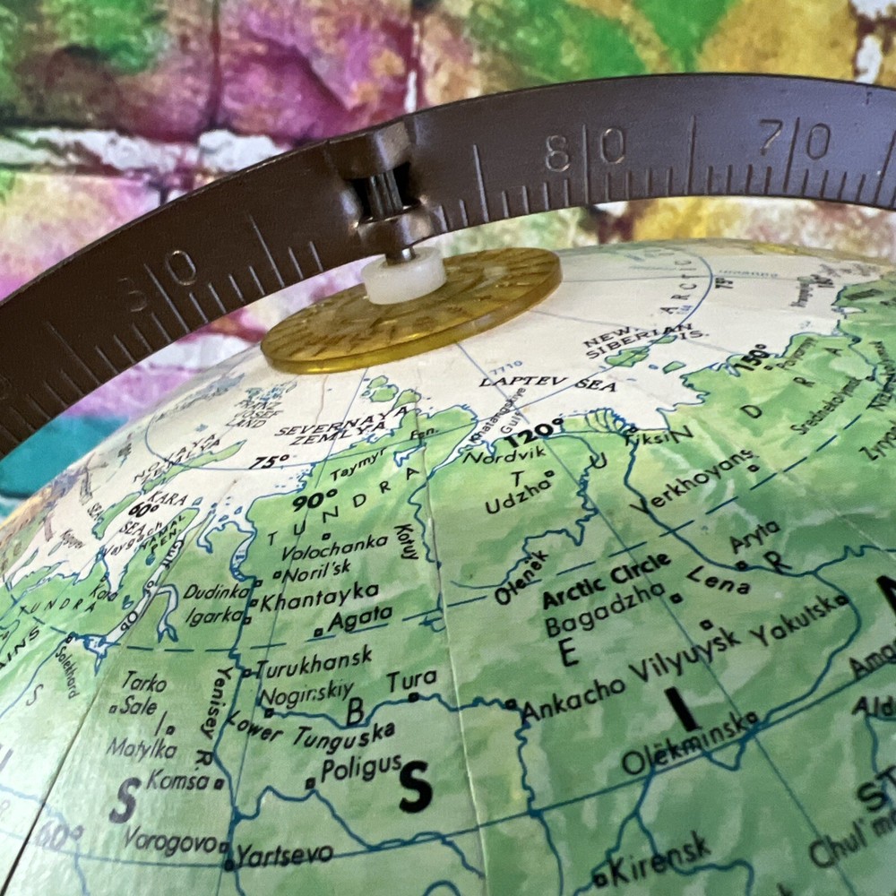 Vintage 12" Globemaster Floor Stand Globe