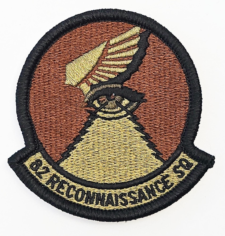 Air Force 82nd Reconnaissance Squadron Spice Brown Hook Back Patch