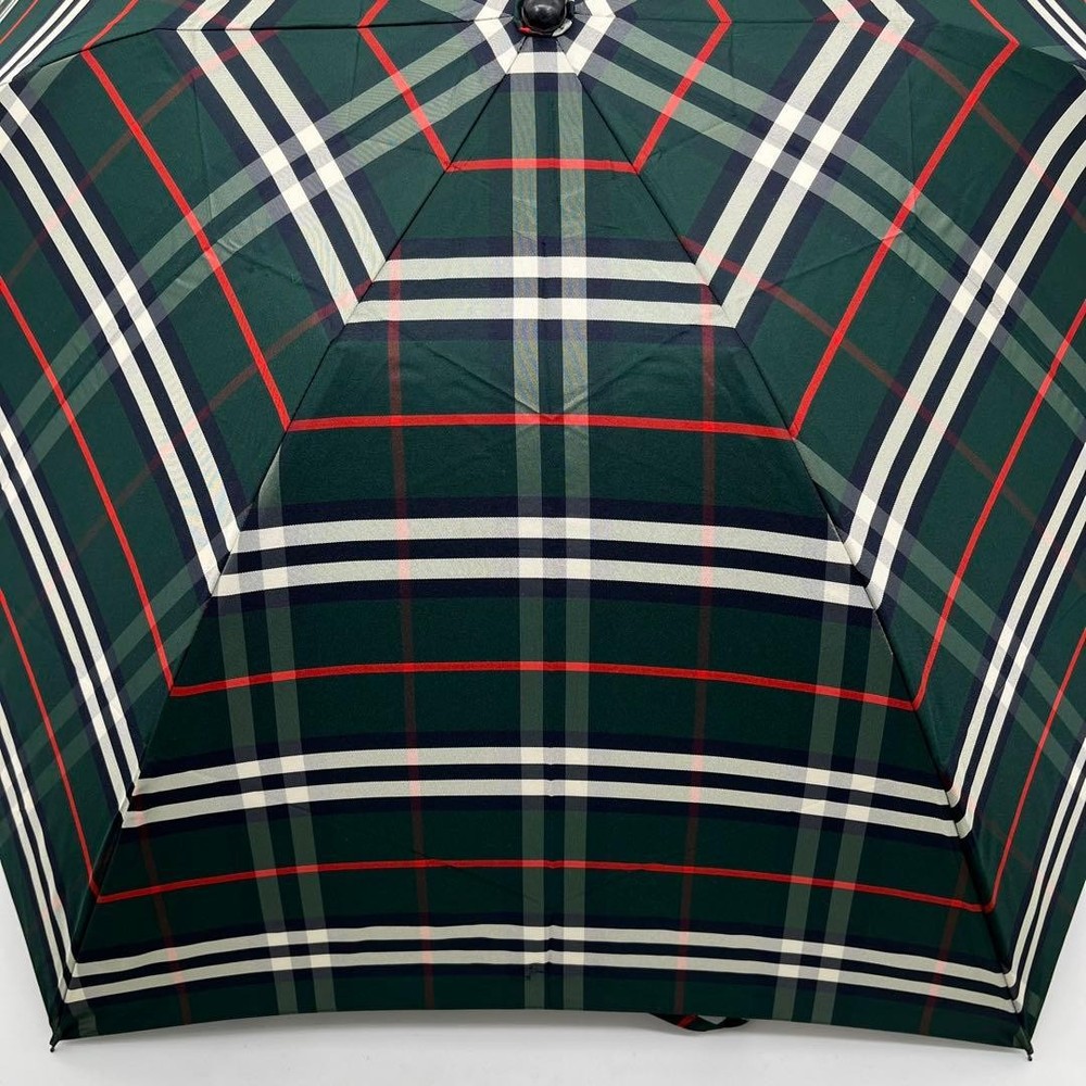 Burberry Nova Check Foldable Umbrella Compact Green Authentic Genuine