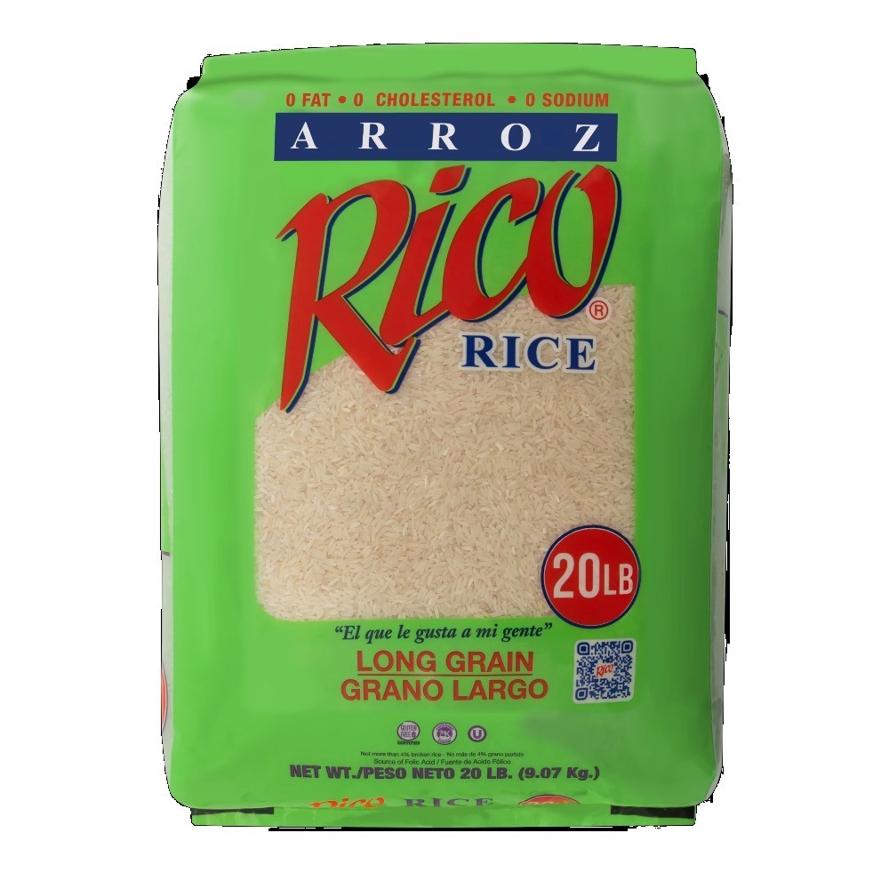Long Grain Rice, 20 lbs, No Allergens Contained