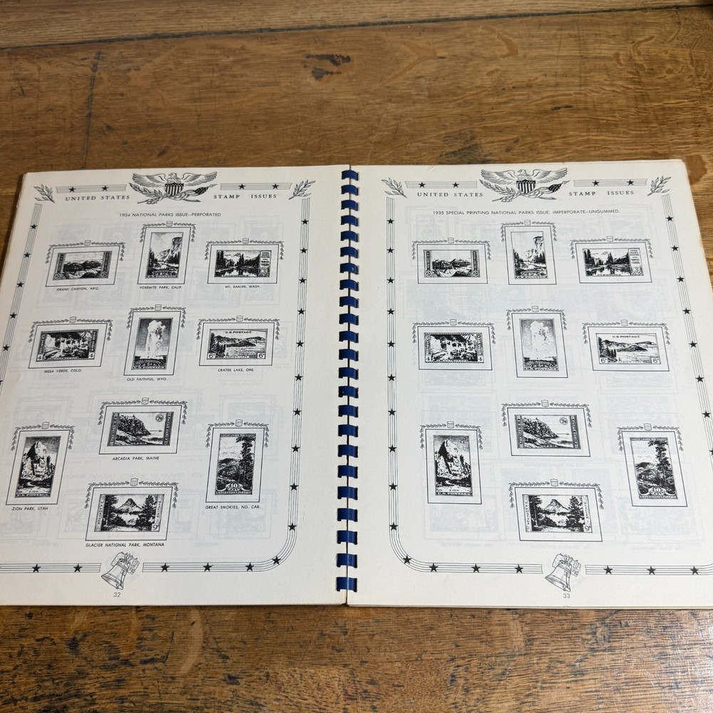 1963 The Jefferson United States Stamp Album Fully Illustrated Empty