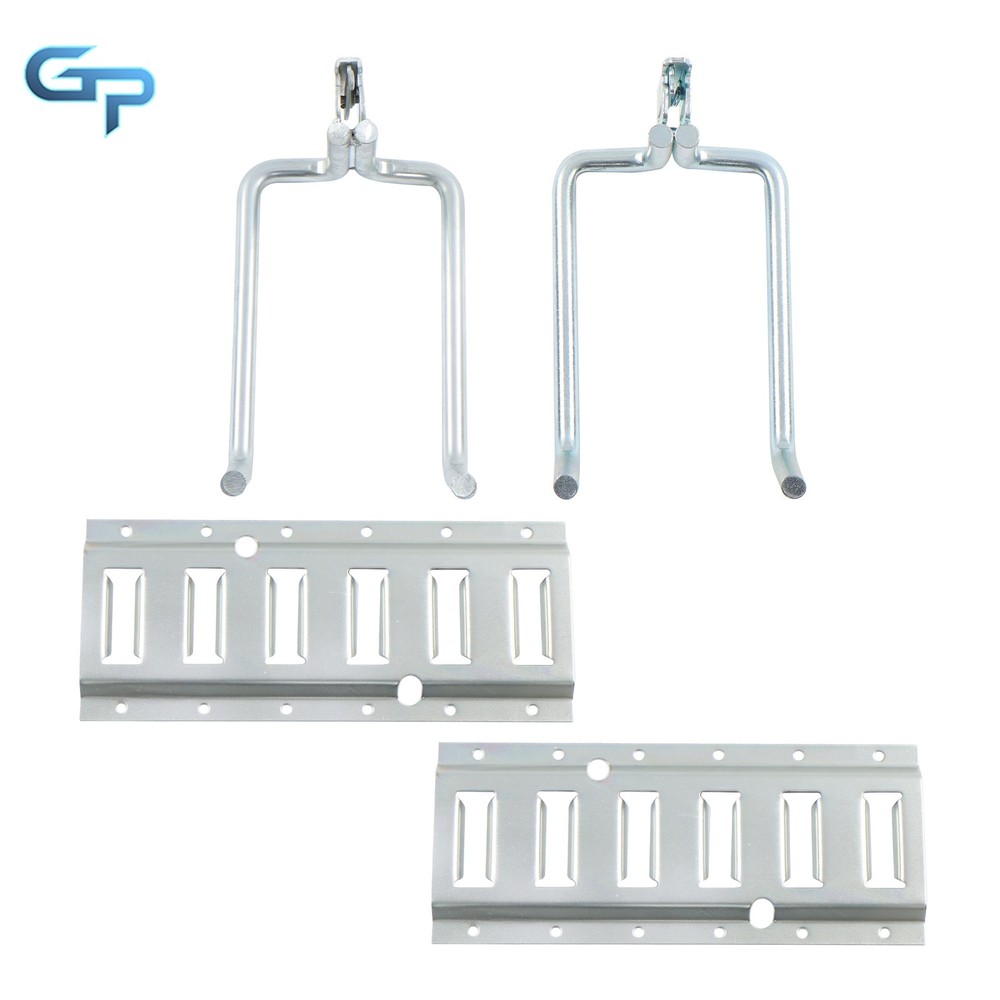 4 PCS E-Track Storage Kit 2× Dual Arm E-Track Hooks 2 x 1ft E-Track Sections