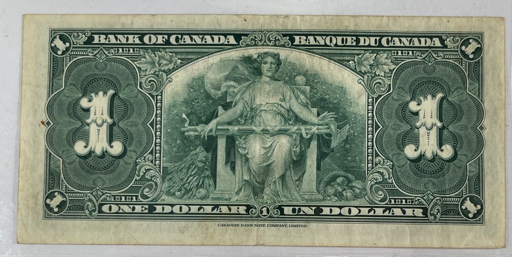 Canada $1 1937 Note (#92) Gordon/Towers. Decent Note.