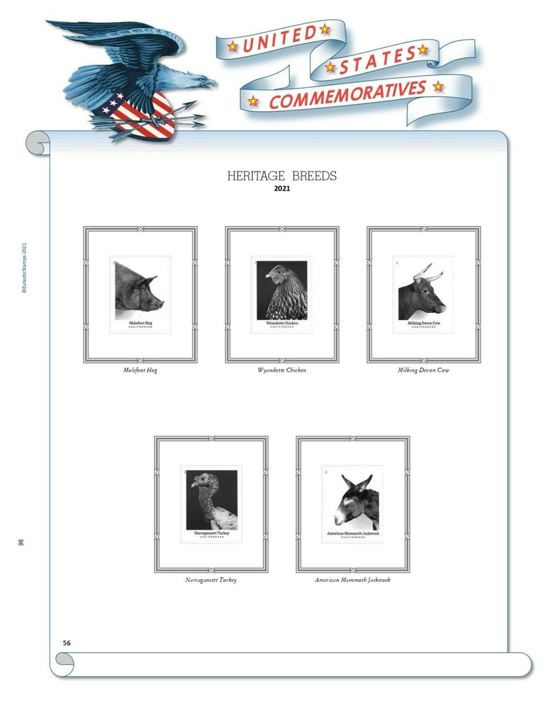 2021 U.S. Commemorative Singles COMPLETE Supplement (White Ace Alternative)