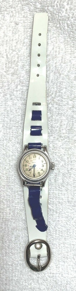 WWII US NURSE NURSES LONGINES WRIST WATCH & LEATHER BOOTS SHOES 17 JEWELS UNADJ