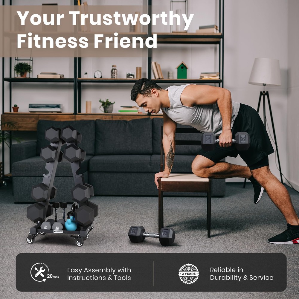 Solid Steel Dumbbell Rack Stand Only