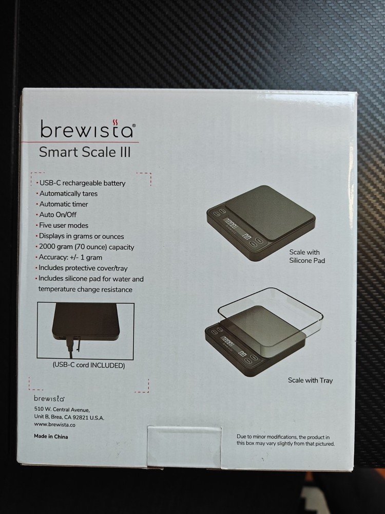 Brewista Smart Scale III Digital Kitchen Scale Black