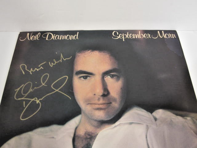 NEIL DIAMOND-SIGNED- "SEPTEMBER MORN" LP VINYL- AUTHENTICATED HOLOGRAM AND CERT