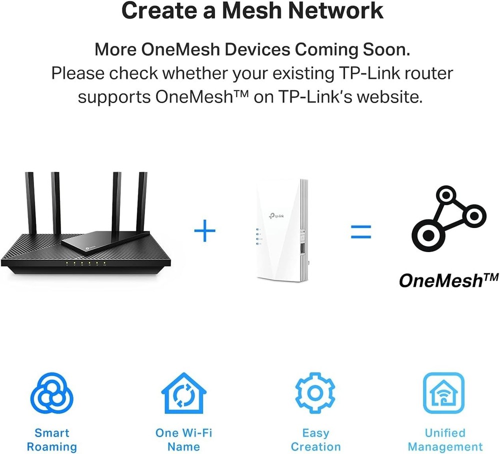 1500 sq ft Coverage WiFi Extender with Fast Speeds and Multiple Device Support