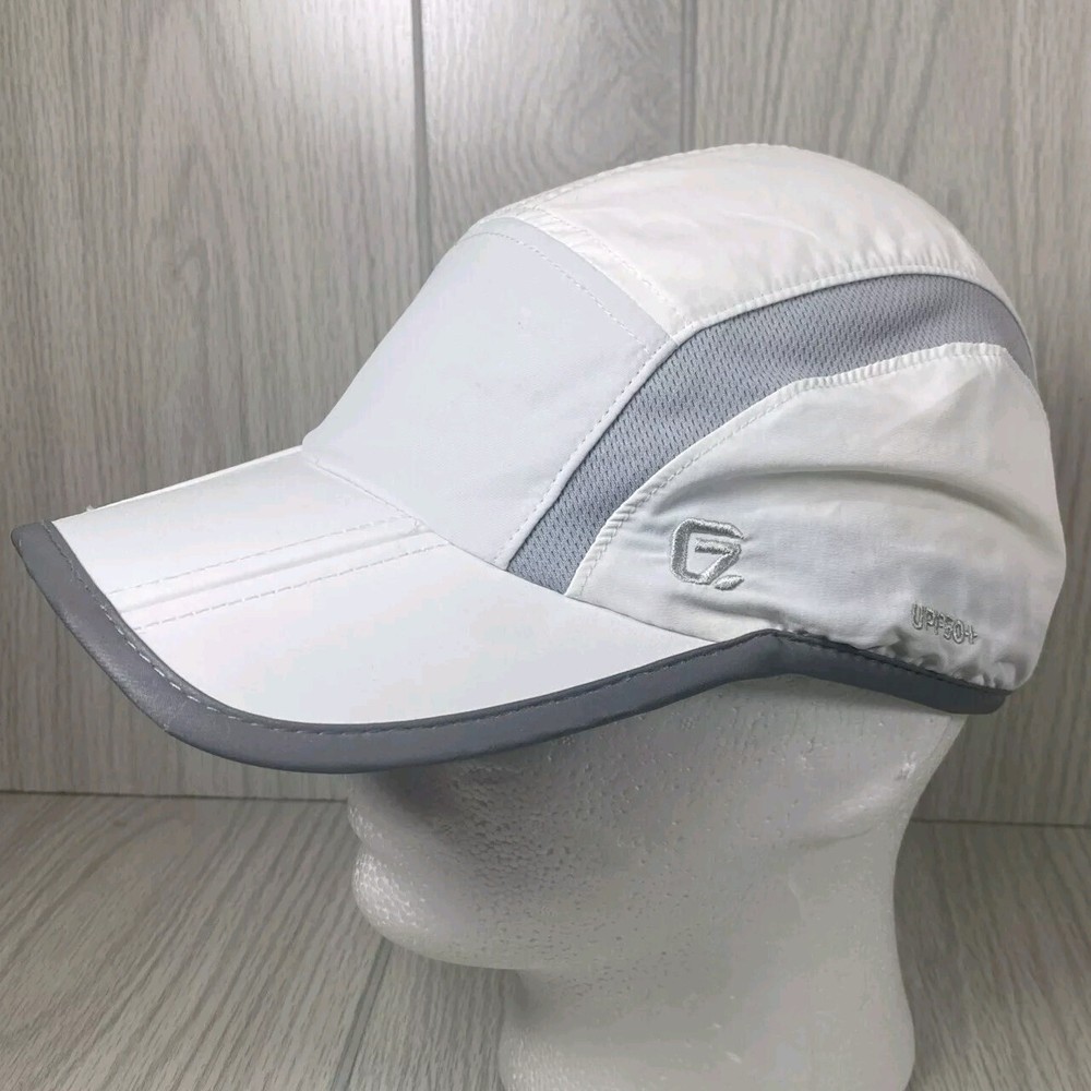 GADIEMKENSD Reflective Folding Outdoor Hat Unstructured Adjustable White Cap