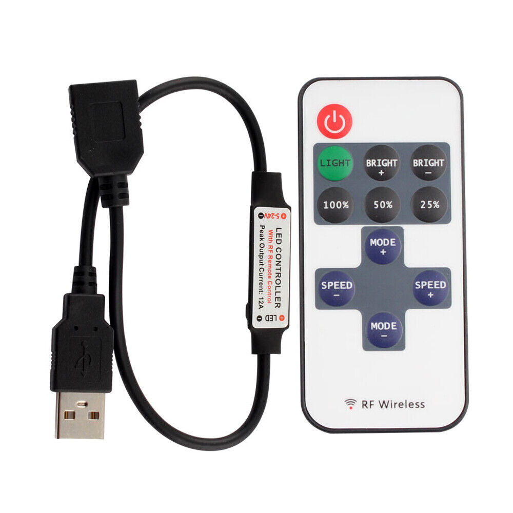 5V USB LED controller RF wireless 11ey Remote control For Single Color strip