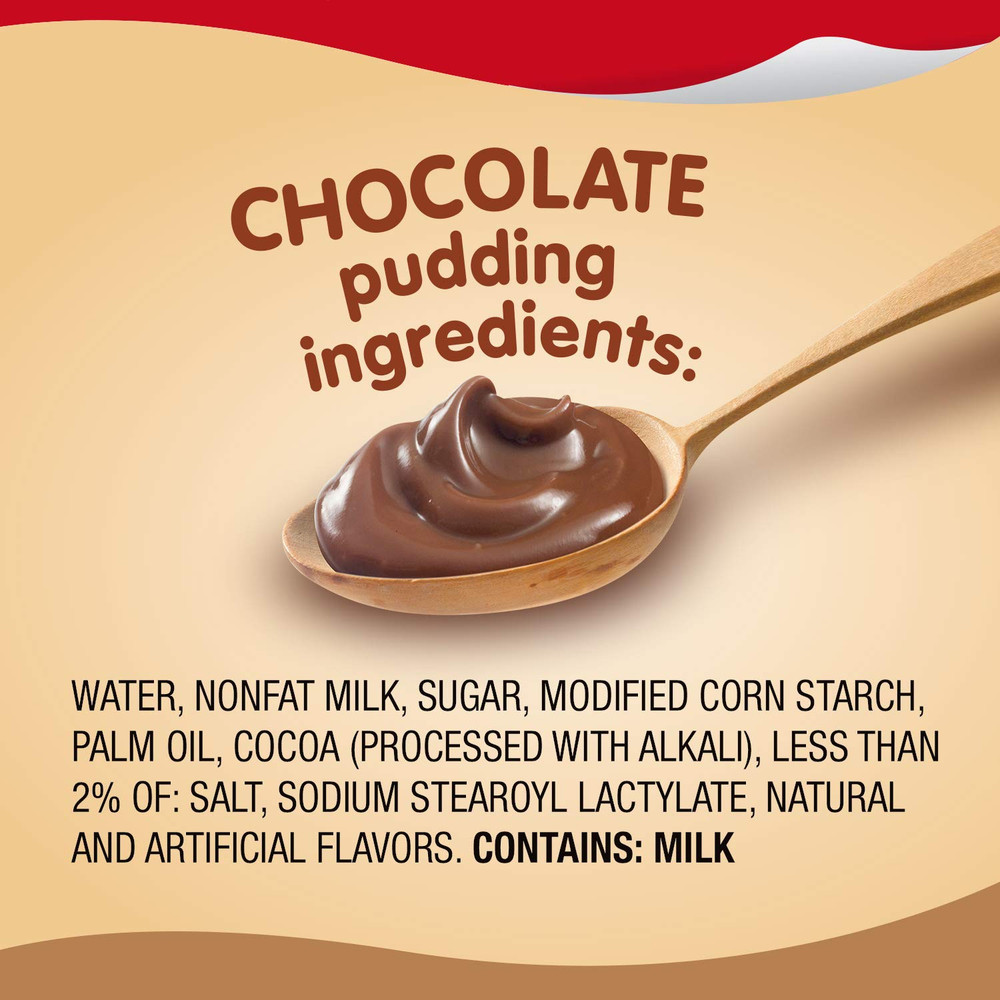 Chocolate Pudding Cups, 4 Count, 12 Pack