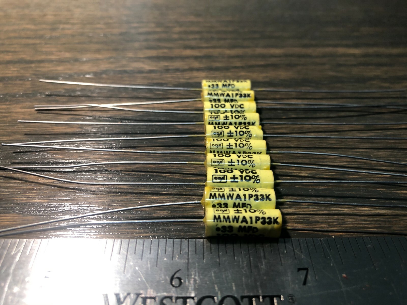 (Lot of 10) NOS CDE Film/Foil Capacitors .33uf 100v 330nf 0.33uf