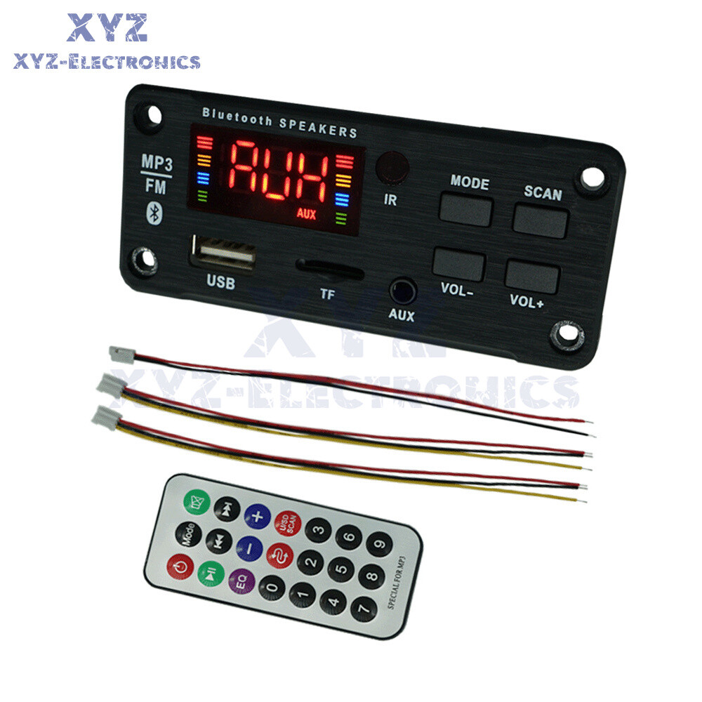 DC7-18V Bluetooth Car Audio MP3 Decoder Board Audio Module 2 * 25W FM Radio