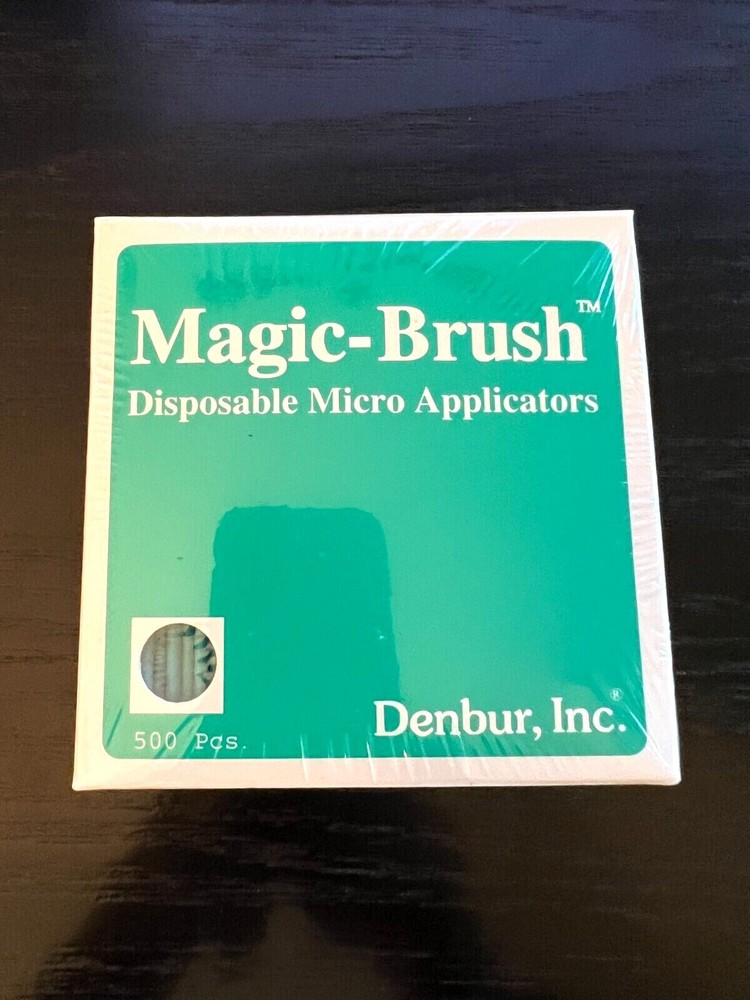 Magic-Brush Double Bending Micro Applicators Teal, Medium, 500/Pkg - Denbur