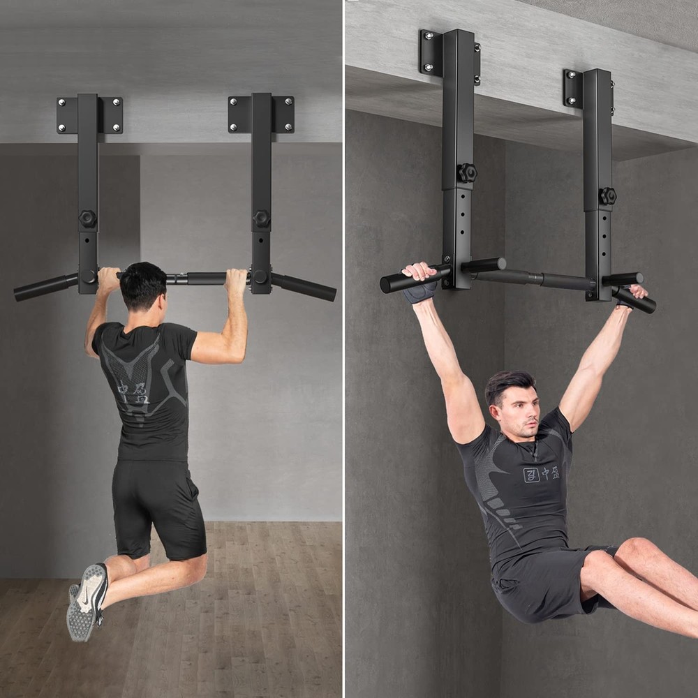 Wall Mount Pull Up Bar, Joist Mount Pull Up Bar, Beam and Rafter Mounted Chin...
