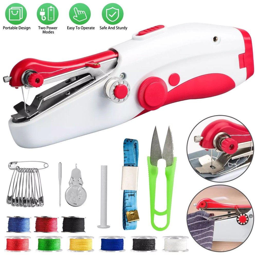 Lightweight Portable Mini Compact Handheld Sewing Machine Accessories Kit