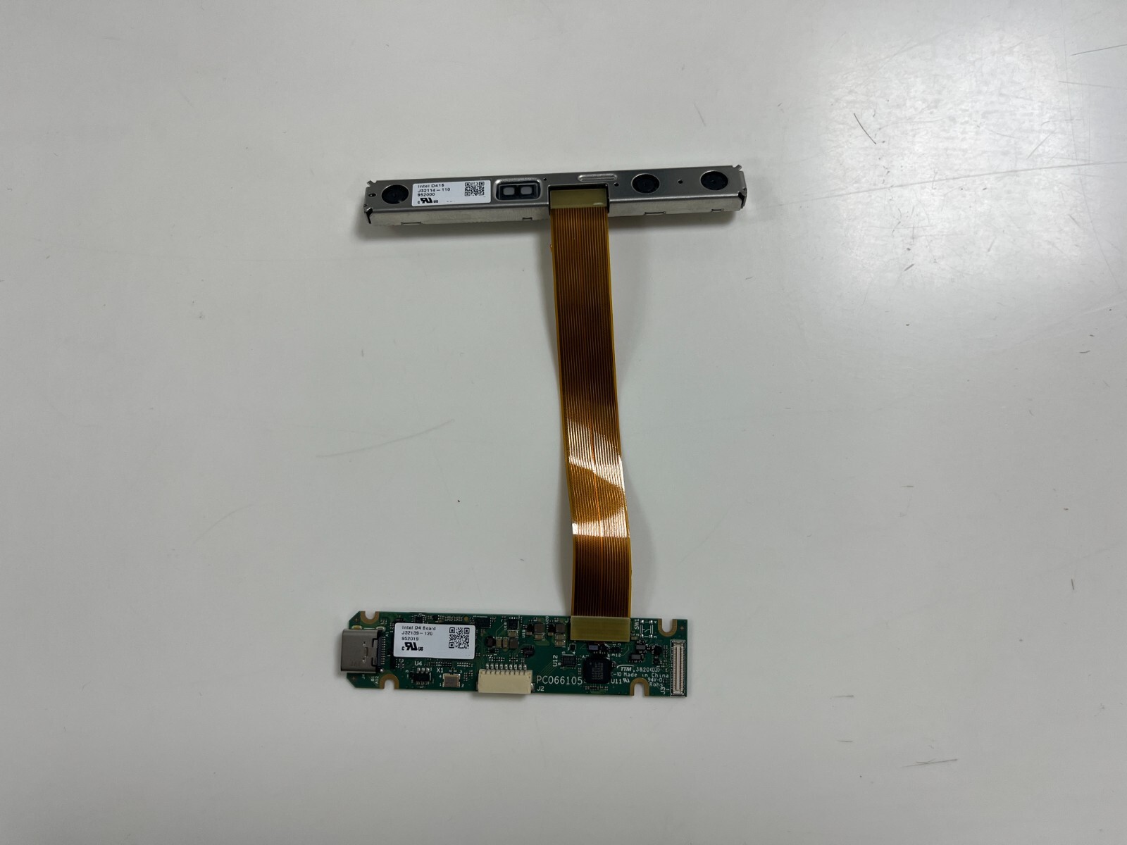 Barebone Intel RealSense Depth Camera D415 + D4 Board + 100mm Flex Ribbon Cable